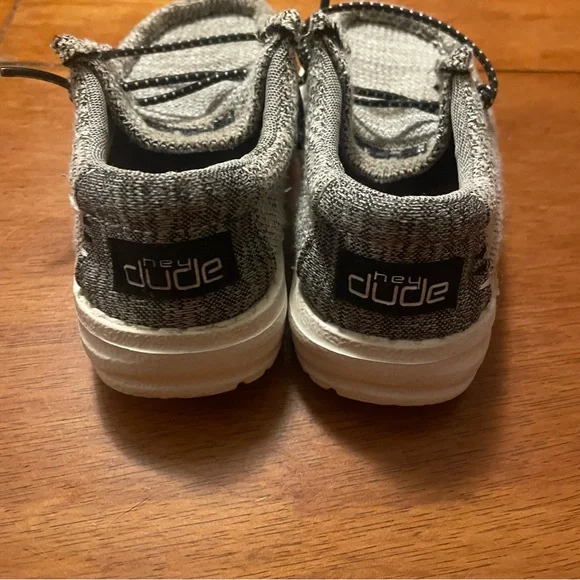 Hey Dude Kids Knit Moccasins - Black and Gray - Picture 2 of 5